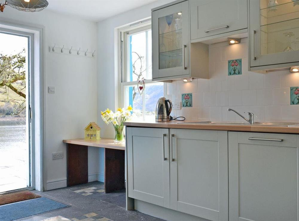 Spacious kitchen at Loch Shore Cottage in Dornie, near Kyle, Ross-Shire