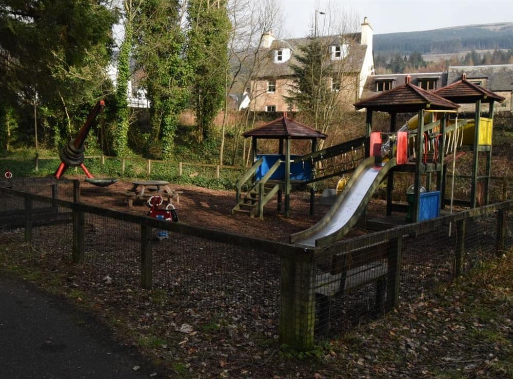 Children’s play area at Loch View Cottage in Strathyre, near Callander, Perthshire