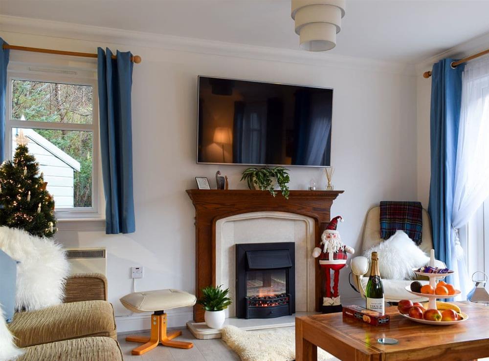 Cosy living area at Loch View Cottage in Strathyre, near Callander, Perthshire