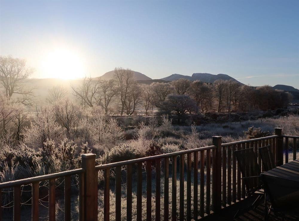 A typical frosty winter morning view from your terrace at Carthaie, 