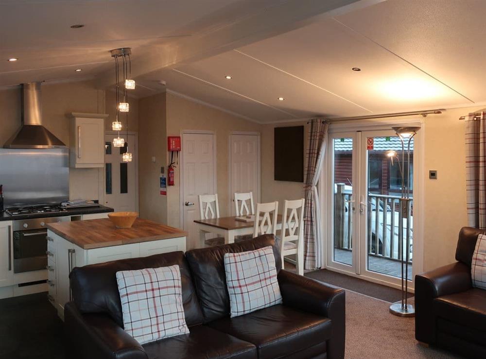 Light and airy open-plan living space at Tiree, 