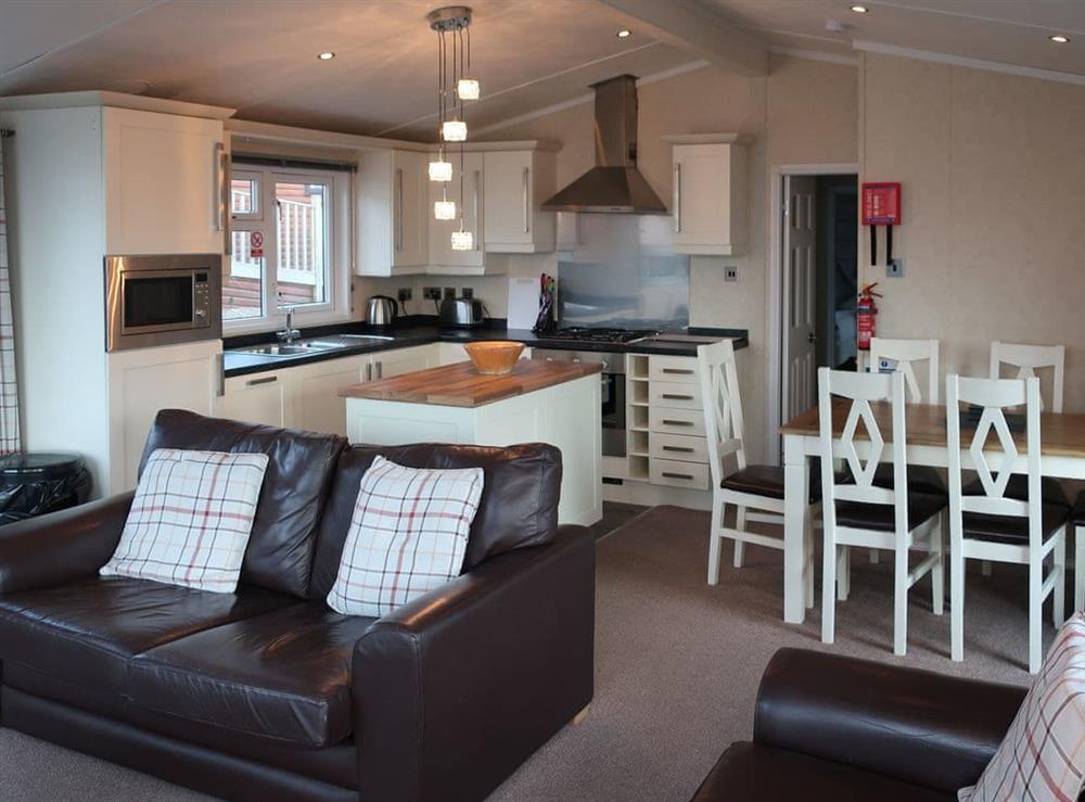 Light and airy open-plan living space at Uist, 