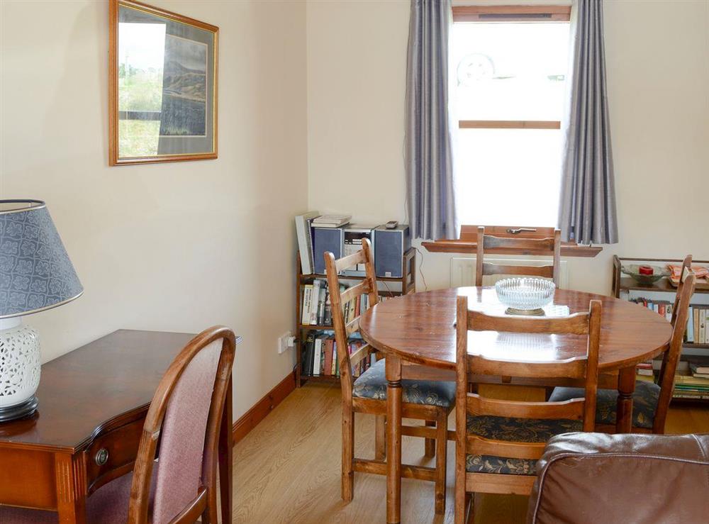Convenient dining area at Lochinchard Cottage in Kinlochbervie, Sutherland, Great Britain