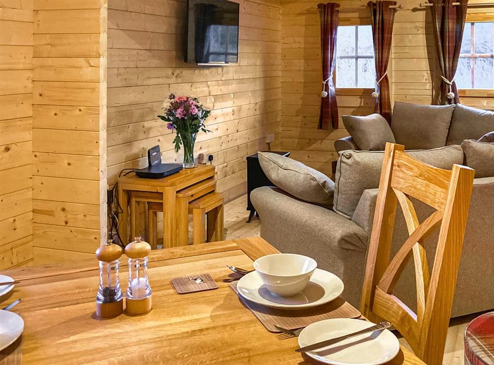 Dining Area at Lochinvar Clydesdale Cabin in Plains, near Airdrie, Lanarkshire