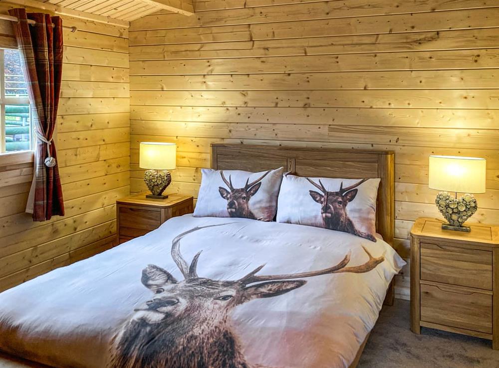 Double bedroom at Lochinvar Clydesdale Cabin in Plains, near Airdrie, Lanarkshire