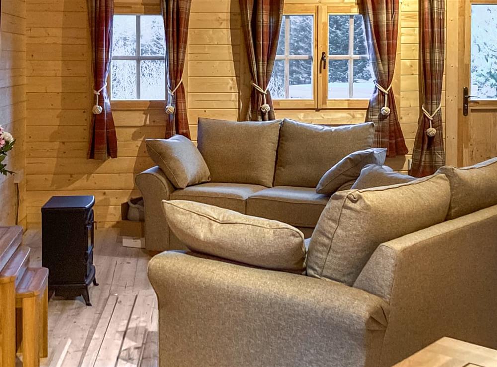 Living area at Lochinvar Clydesdale Cabin in Plains, near Airdrie, Lanarkshire