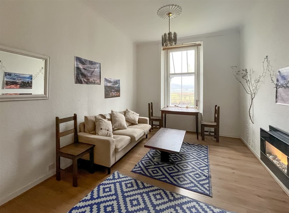 Living area at Lochside Hermitage in Kilmun, near Dunoon, Argyll