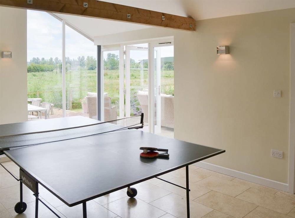 Games room with table tennis at Lock Cottage in Aylsham, Norfolk., Great Britain