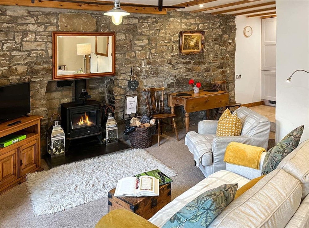 Living area at Lock Heather Cottage in Healaugh, near Reeth, North Yorkshire