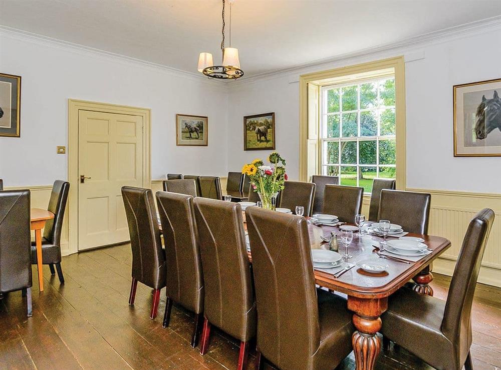 Large dining room at Lode Hall in Three Holes, near Downham Market, Norfolk