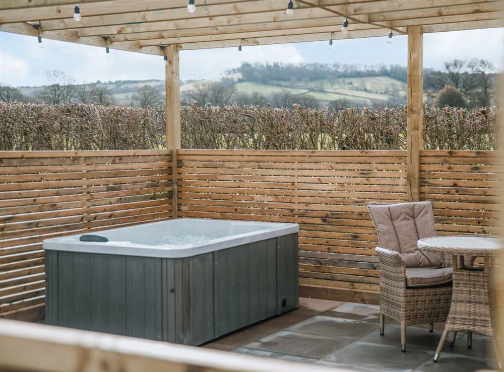 Hot tub at Lodge 1 in Clifford, Herefordshire