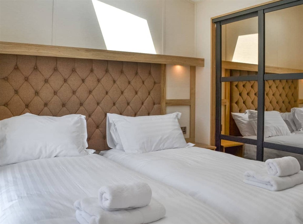 Twin bedroom at Lodge 1 in Cottingham, North Humberside