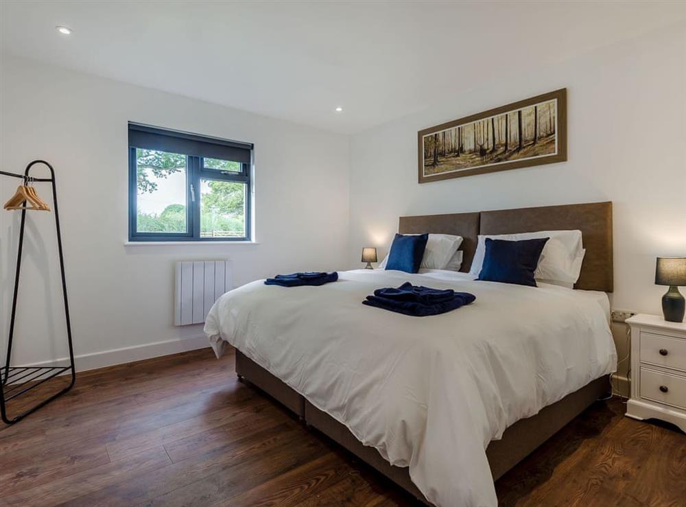 Double bedroom at Lodge 1 in Holme marsh. near Kington, Herefordshire