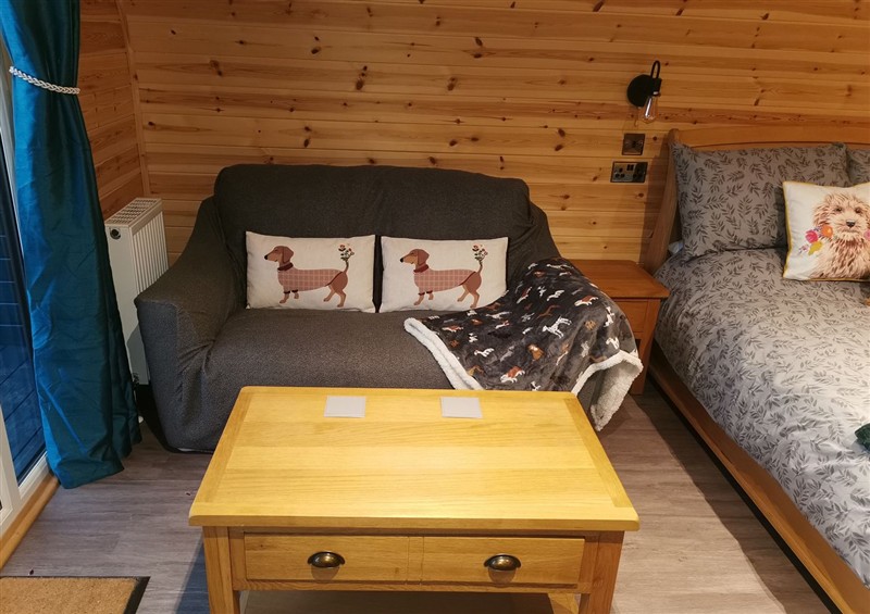 One of the bedrooms at Lodge 1, near Pontyates