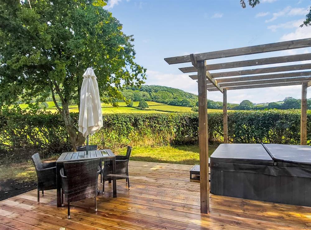 Hot tub at Lodge 2 in Clifford, Herefordshire