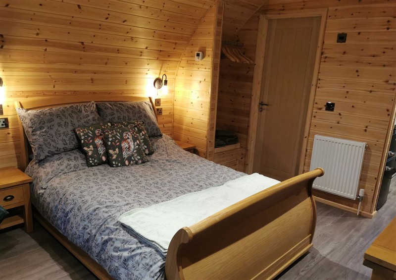 This is a bedroom at Lodge 2, near Pontyates