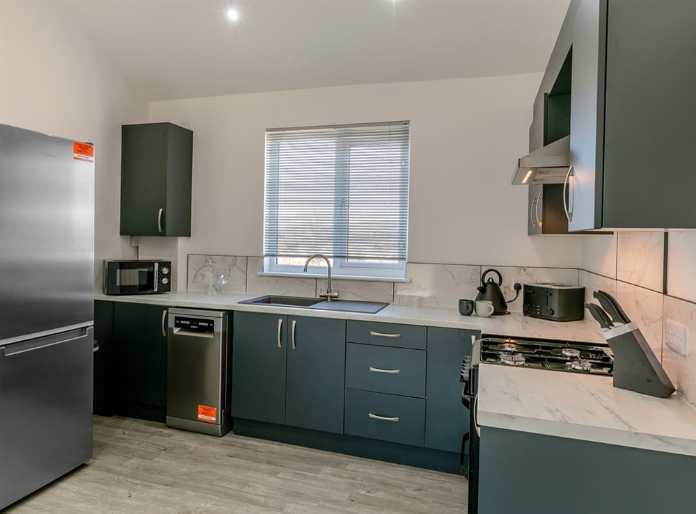 Kitchen at Lodge 2 in Saltfleetby, Lincolnshire
