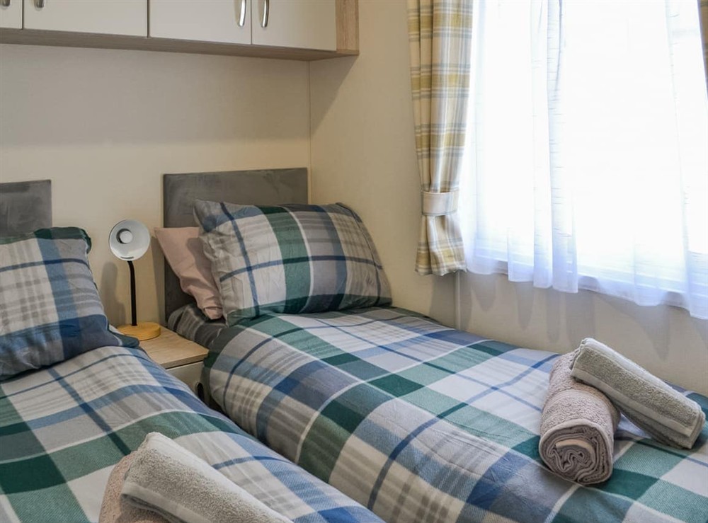 Twin bedroom at Lodge 46 in Bridlington, North Humberside