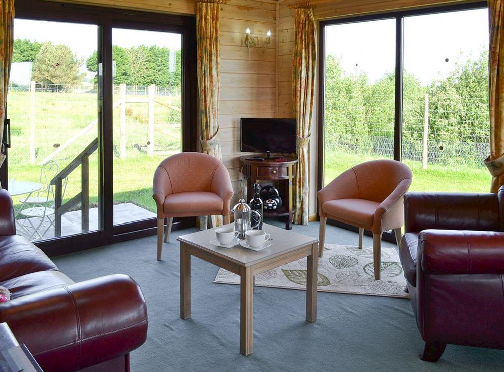Open plan style living space at Lodge 46 in Woolsery, near Bideford., Devon