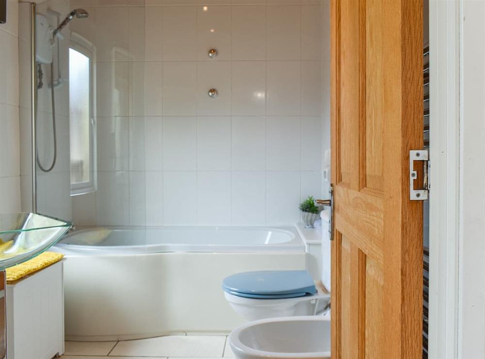 Shower room at Lodge 47 in Whitsand Bay, Cornwall