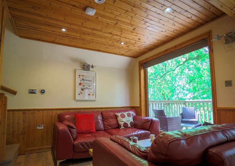 The living room at Lodge 68 - Fern Gully, Finlakes Holiday Park near Chudleigh