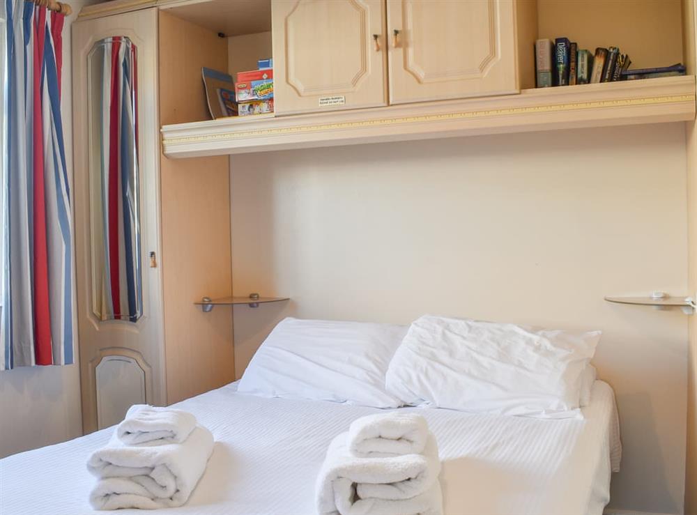 Double bedroom at Lodge 73 in St Merryn, near Padstow, Cornwall