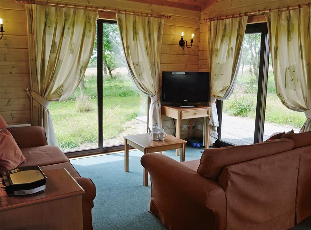 Living room at Lodge 88 in Woolsery, Bideford, Devon