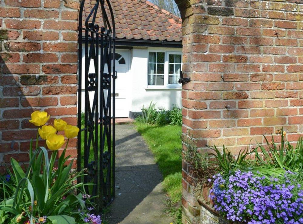 Delightful entrance to garden at Lodge Cottage in Scarning, near Dereham, Norfolk