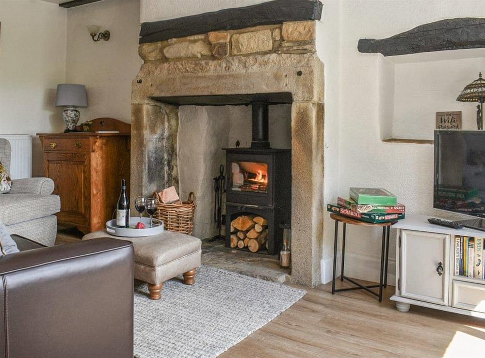 Living area at Lodge Farm Cottage in Haworth, West Yorkshire