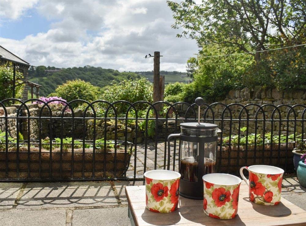 Terrace at Lodge Farm Cottage in Haworth, West Yorkshire