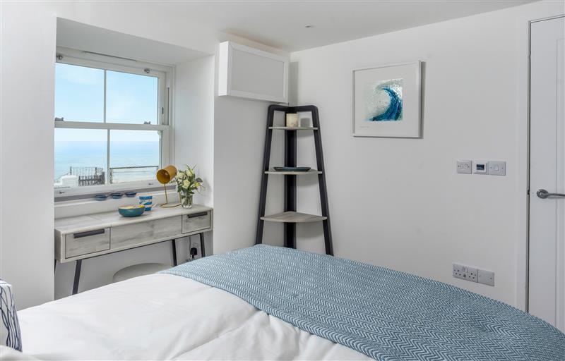 One of the 2 bedrooms at Loe Cottage, Porthleven
