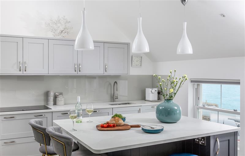 The kitchen at Loe Cottage, Porthleven