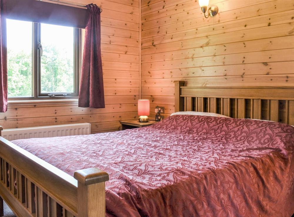 Double bedroom at Log Cabin in Harpford, near Sidmouth, Devon