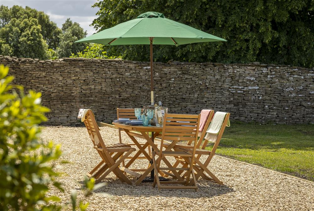 Perfect outdoor seating ideal for al-fresco dining  at Long Barn, near Cirencester