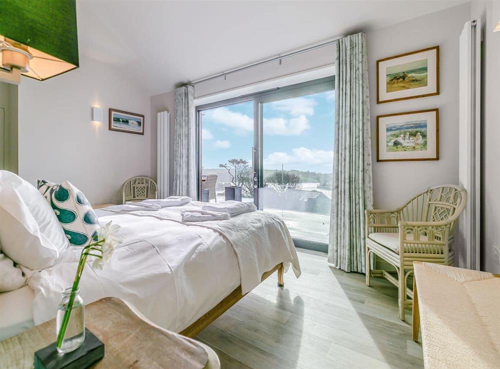 Double bedroom at Long Commons in St Mawes, near Falmouth, Cornwall