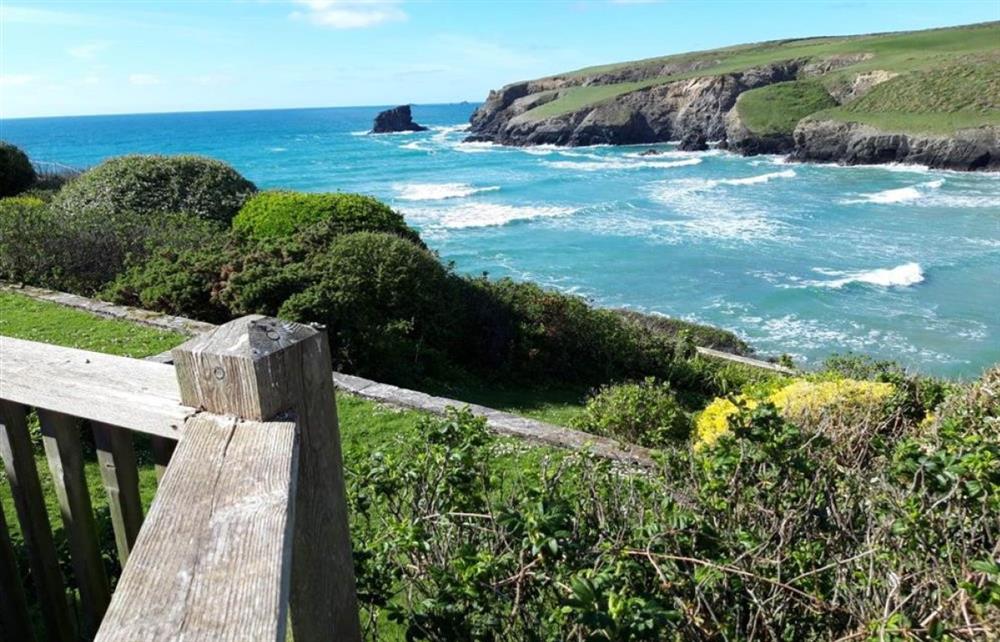 Views from raised decking area at Long Cove in Porthcothan