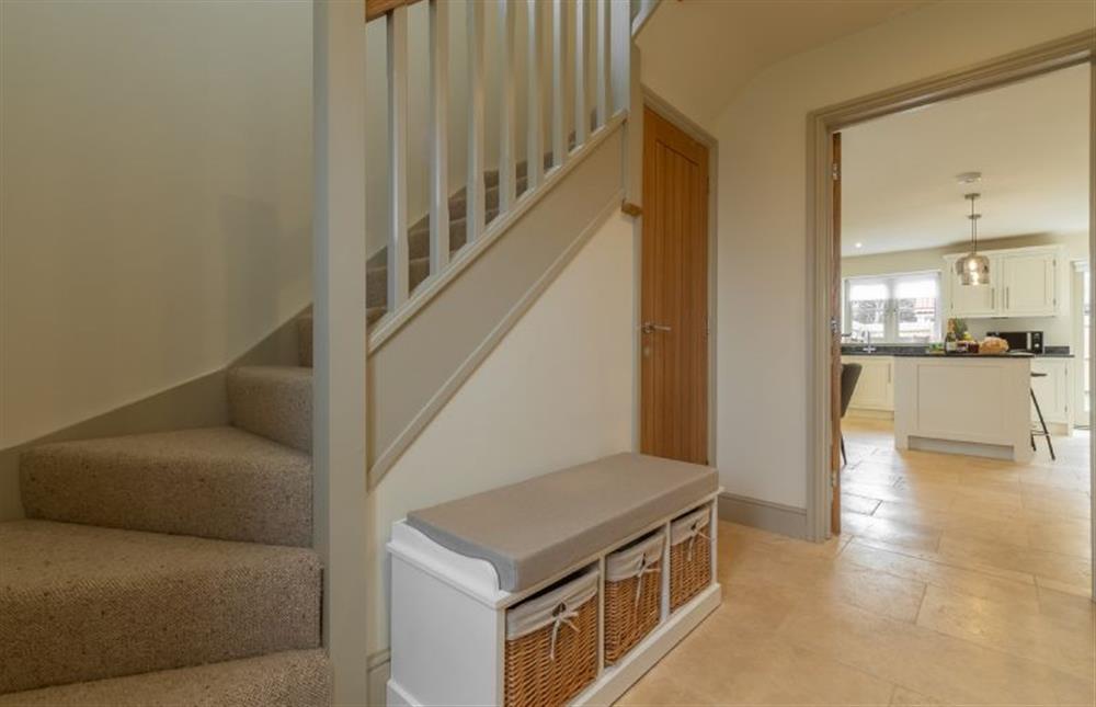 Entrance hall leads to kitchen at Long Meadow, Great Bircham near Kings Lynn