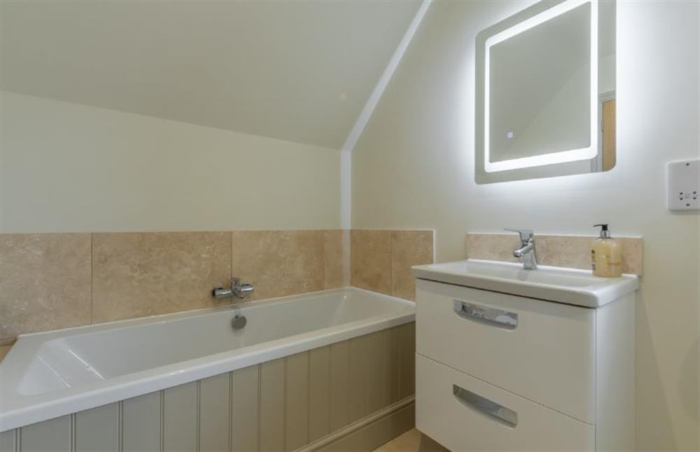 First floor: Bathroom at Long Meadow, Great Bircham near Kings Lynn
