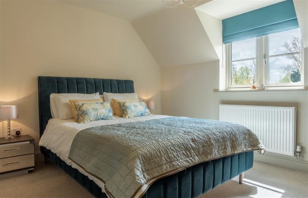 First floor: The master bedroom at Long Meadow, Great Bircham near Kings Lynn