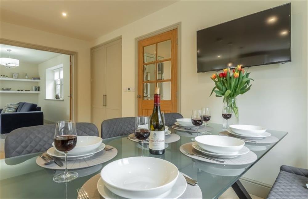 Ground floor: The dining area leads to the sitting room at Long Meadow, Great Bircham near Kings Lynn