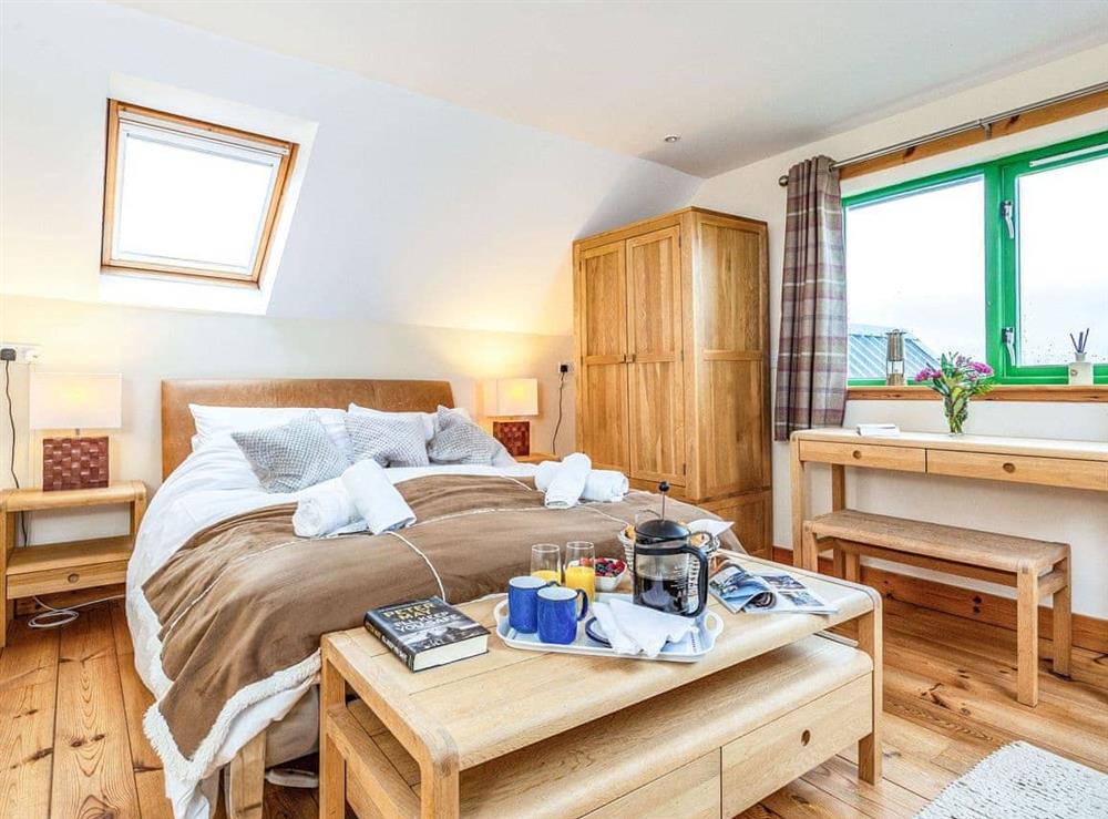 Master bedroom at Longa House in Gairloch, Ross-Shire