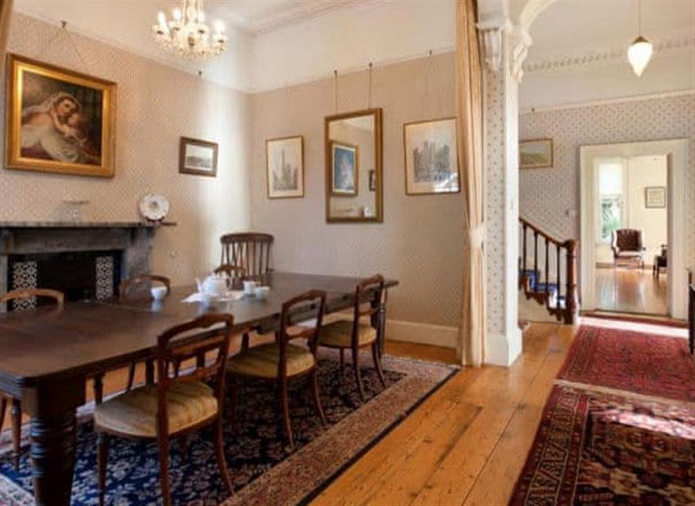 Dining room at Longcroft House in Torquay, South Devon, England