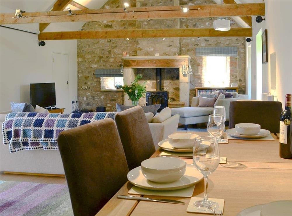 Charming dining area at Longknowe Barn in Mindrum, near Wooler, Northumberland