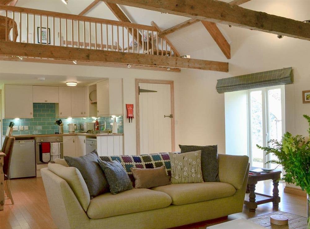 Well presented open plan living space at Longknowe Barn in Mindrum, near Wooler, Northumberland