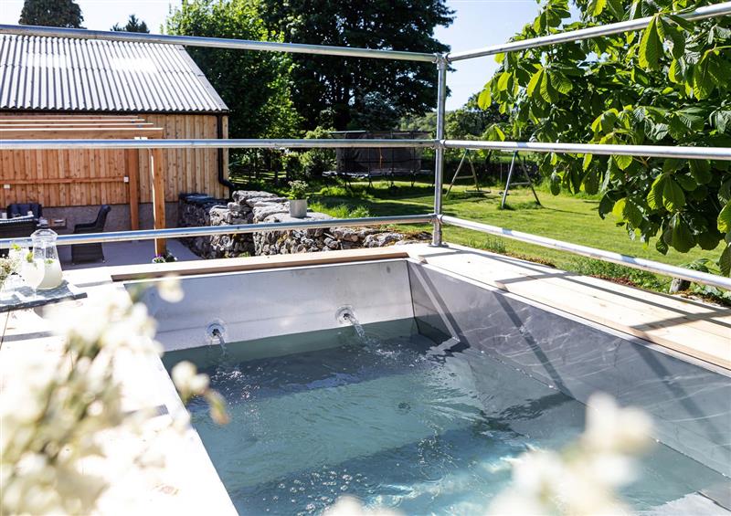There is a pool at Longlands Farm Cottage, Cartmel