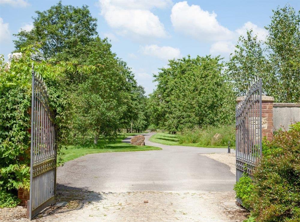 Entrance gates at Longleat in Witham Friary, Frome, Somerset., Great Britain