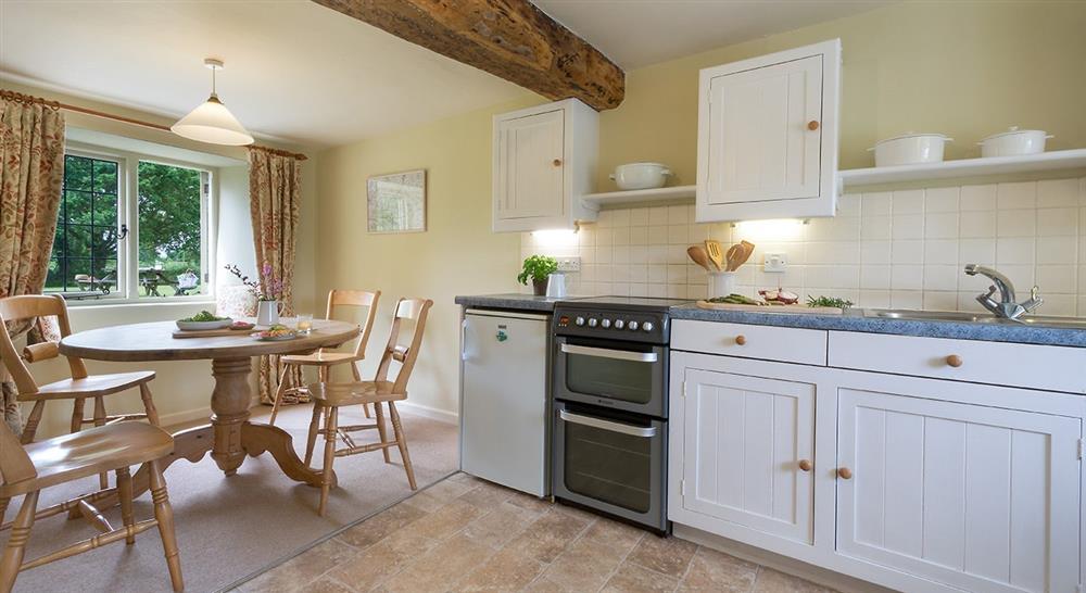 The kitchen at Longmeadow Cottage in Exeter, Devon