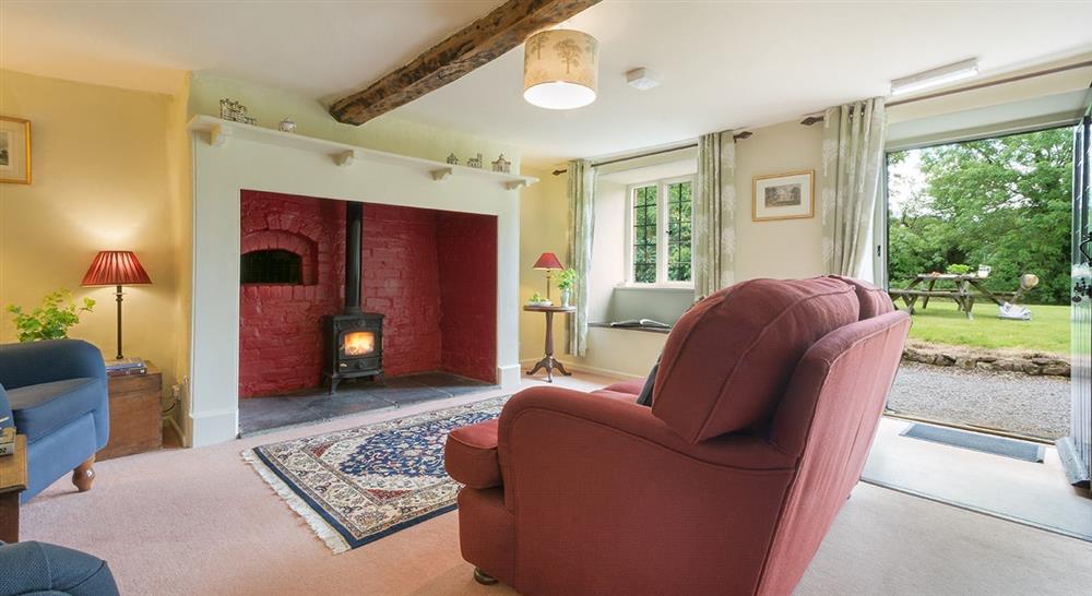 The sitting room at Longmeadow Cottage in Exeter, Devon