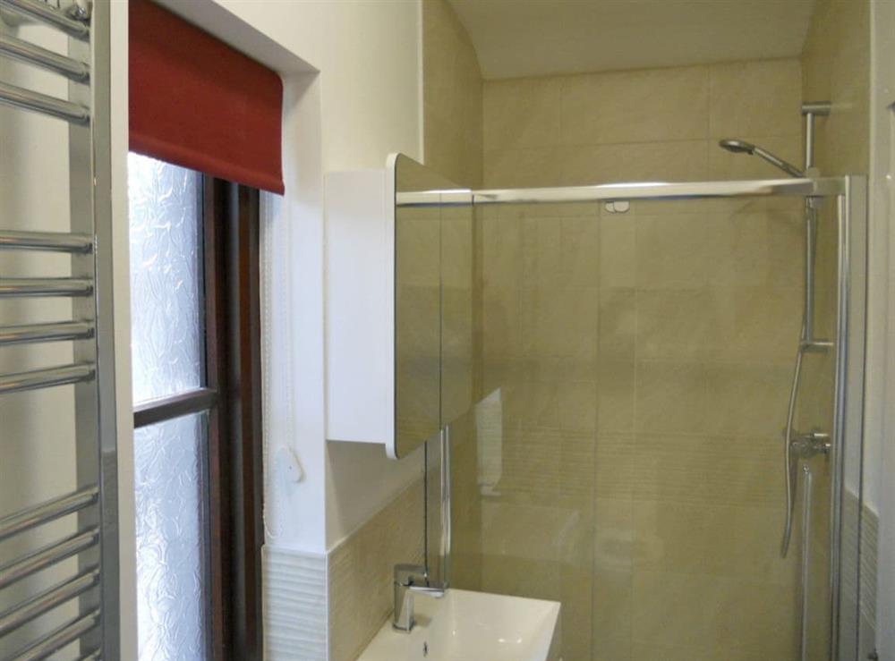 En-suite with shower cubicle at The Old Piggery, 