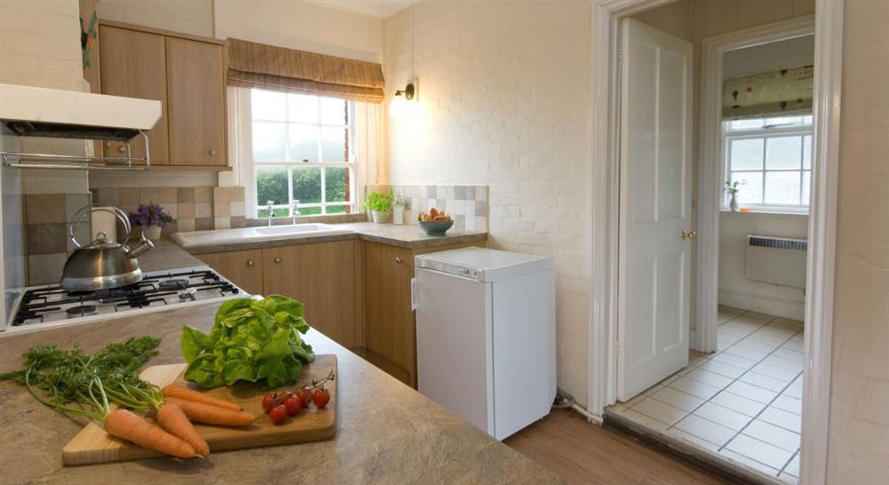 The kitchen at Longstone Cottage in Mottistone, Isle Of Wight